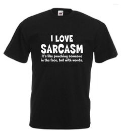Men's T Shirts I Love Sarcasm Funny Novelty Shirt Birthday Xmas Gift Humour Mens Ladies