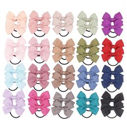 Hair Accessories 20/40/50 Pcs 2" Grosgrain Ribbon Pigtail Bows Elastic Ties Bands Holders For Baby Girls Infants