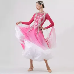 Stage Wear Customized 2023 Ballroom Dance Competition Dress National Standard Modem Party Costumes Big Swing Women Waltz GClothes