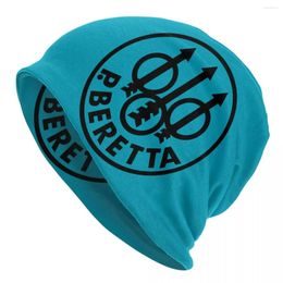 Berets Military Gun Fan Beretta Logo Beanie Cap Unisex Winter Warm Bonnet Knitting Hat Outdoor Skullies Beanies Hats For Men Women