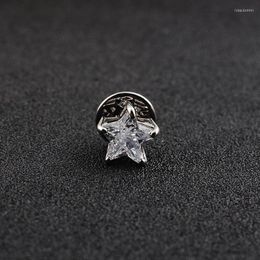 Brooches Fashion Five-Pointed Star Small Brooch Men's Suit Pentagram Badge Pin Women Shirt Collar Safety Pins Jewellery Accessories