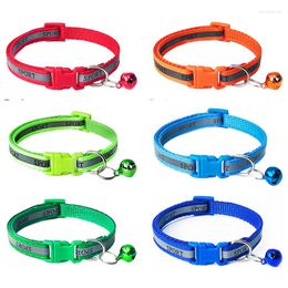 Dog Collars Collar With Bell Adjustable Buckle Neck Strap Colorul Pet Supply Remedy Good Quality