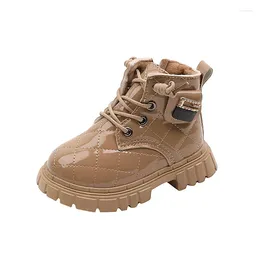 Boots Children Ankle Spring&Autumn Baby Soft Sole Single 2023 Boys British Style Handsome Leather