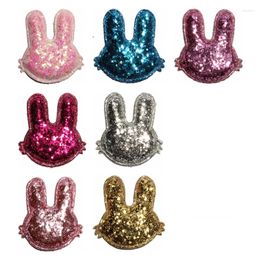 Hair Accessories 120PCS 7colors Born Ears Appliques For Kids Headwear Fashion Glitter Nonwovens Felt Patches