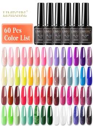 Nail Art Kits Limegirl Multiple Colour Gel Polish Set 80 Colours Semi Permanent UV Led Varnish Soak Off Lacquers Base Top Coat3846527