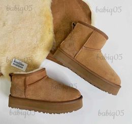 Boots Tasman Slippers Chestnut Fur Slides Sheepskin Shearling Tazz Mules Women Men Ultra Mini Platform Boot Slip-on Suede Upper Comfort