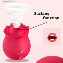Other Massage Items New Sex Toys for Women Rose Sucking Vibrator Tongue Licking Massager Clitoral Stimulation Skipping Device 18 Adult Products Q231104