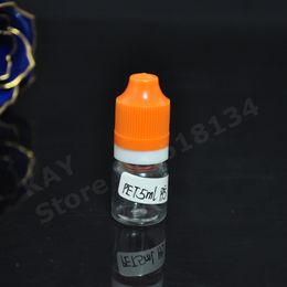 perfume bottle childproof and tamper evident cap type 5ml plastic dropper bottle 5 ml 6000pcs