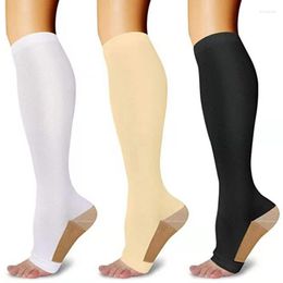 Sports Socks Style Football Compression Open Toe Non-slip Soccer Men Women Nylon Yoga Professional Breathable Stocking