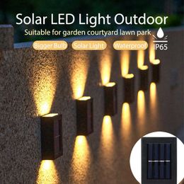 Novelty Lighting Solar LED Outdoor Light Solar Lighting Sensor Lamp Streetlights Exterior Garden Decoration Garland Waterproof Solar Wall Light P230403