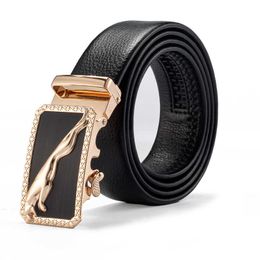 Suspenders High grade hot selling automatic buckle cow leather busins waist seal men's belt