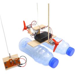 Wissenschaft Entdeckung Kinder RC Luftboot Modell Wissenschaft Experiment Puzzle Montage Lernspielzeug Für Studenten Junge Drahtlose Fernbedienung Boot Kits Vorbau
