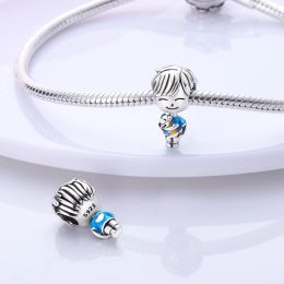 925 Sterling Silver fit pandoraly charms Bracelet beads charm Boy Girl Couple Lovers Beads