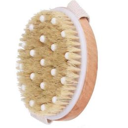 Body Soft natural bristle the SPA the Brush Wooden Bath Shower Bristle Brush SPA Body Brush without Handle