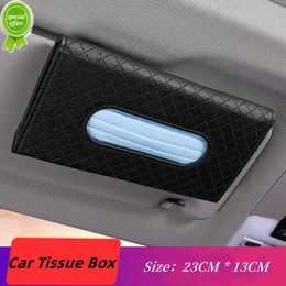 New Car Tissue Box Towel Sun Visor Seat Back Sunroof Car Plaid Drawer Box Hanging Creative Leather Car Universal Interior Accessorie