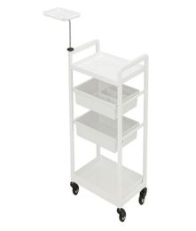 Facial Trolley Beauty Salon Fully Assembled Trolley Storage Organiser White Cart With 4 Drawers Elitzia ETST191947690