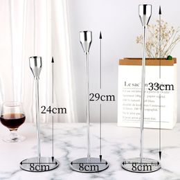 Candle Holders 3 Pcs Set Holder Decoration Luxury Metal Home sticks For s Room Wedding 230403