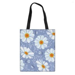 Shopping Bags Coloranimal Daisy Colour Yellow Emperor Chrysanthemum Women's Daily Leisure Bag Recycled Large Capacity Cute Handbag