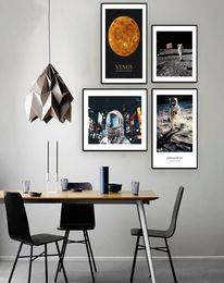 Canvas Painting Astronaut Apollo Moon Landing Art Posters And Prints Venus Wall Art Canvas Pictures Nordic Home Decoration3334529