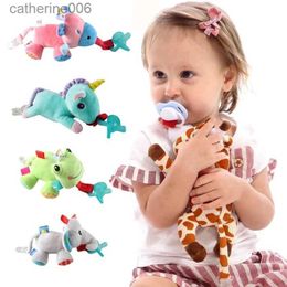 Pacifiers# Baby Pacifier Silicone Cute Cartoon Animals Shape Pacifier Detachable Doll Newborn Plush Nipple Soother Toys PacifierL231104