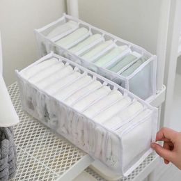 Storage Boxes Bins 11 Grids House Storage Box Nylon Mesh Baby Hive Drawers Organiser For Room Underwear Bra Socks Clothes Wardrobes Bedroom Cabinet P230324