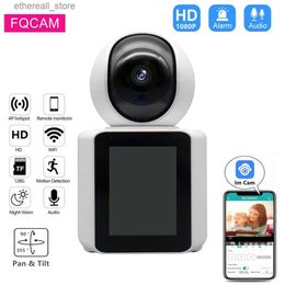 Baby Monitors Smart WIFI Camera with Screen 2MP Two-way Talk Video One Key Call Baby Monitor Wireless Humanoid Detection Camera IM Cam APP Q231104