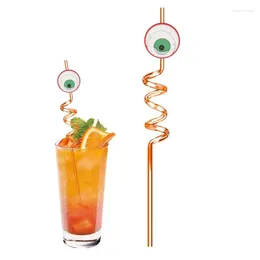 Disposable Cups Straws Halloween Decorative Beverage For Ambience Decoration Supplies Themed Events Home