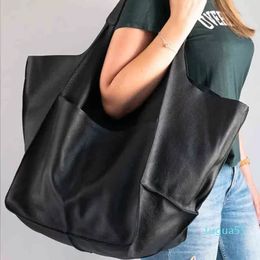 Shoulder Bag Casual Large Capacity Tote s for Women Designer Big Solid Colour Handbags Luxury Pu Leather