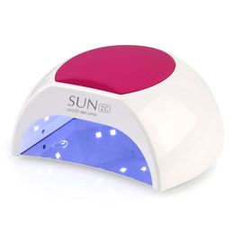 Nail Dryers SUNUV SUN2C 48W Nail Lamp UV Lamp SUN2 Nail Dryer for UVLED Gel Nail Dryer Infrared Sensor with Rose Silicone Pad Salon Use 230403