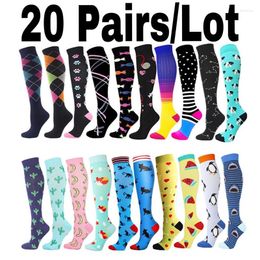 Sports Socks Compression Stockings Fit For Men Women Nurses Varicose Veins Edema Blood Circulation Knee Athelete