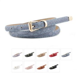Belts Fashion Serpentine D-shape Pin Buckle Waist Belts for Women Vintage Simple Solid Color Jeans Thin Belt Clothing Accessories Z0404