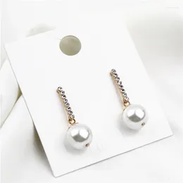 Dangle Earrings 2023 Est Fashion Artificial Pearl Drop For Women Charming Shining Crystal Jewelry Party Gift