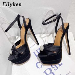 Sandals Runway Design Extreme Stiletto High Heels Women's Sexy Platform Open Toe Prom Shoes Fashion Buckle Strap Pumps 230511