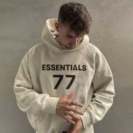 Fashion Ess Designer Hoody hoodie FOG Double Thread ess High Street Couple Hooded Loose Sweater Pullover for Men and Women ESSENTIALS77