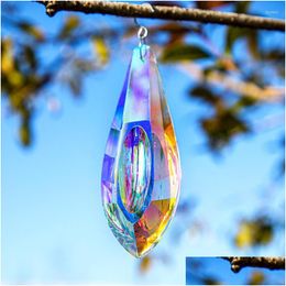 Garden Decorations H D 120Mm Ab Hanging Crystals Suncatcher Ornament Window Prisms Rainbow Maker Chandelier Crysta Dh0G8