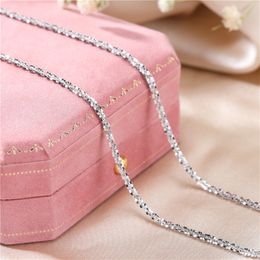 Beaded Necklaces Italian S925 Sterling Silver Necklace Sparkling Clavicle Chain Sweater Chain High Jewelry For Woman Charm Jewelry Gift 230403