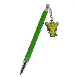 Cute Pen With Pendant Click Action Ball Soft PVC Ornament Propelling Pens For School Students Stationery