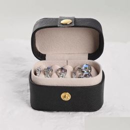 Jewellery Boxes Portable Mini Jewellery Box Ring Organiser Earrings Storage Case Packaging Pu Leather Necklace Holder Gifts Drop Delivery Dhccy