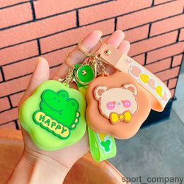 Cartoon Anime Keychain Fot Kid Mini Coin Purse Items Child Silicone Bag Wallet Student Boys Girl Cute Small Bag Keychains