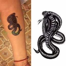 5 PC Temporary Tattoos Temporary Tattoo Sticker 10.5*6cm fashion Cobra snake tattoo for men tatto stickers flash tatoo fake tattoos Waterproof Body Art Z0403