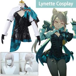 Cosplay Lynette Game Genshin Impact Cosplay Costume Anime Uniform Wig Halloween For Women Girl