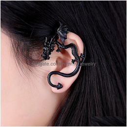 Ear Cuff Vintage Gothic Personalised Dragon Ear Cuff For Women Punk Retro Clip On Earrings Fashion Jewellery Gift In Bk Drop Delivery Je Dhwpy