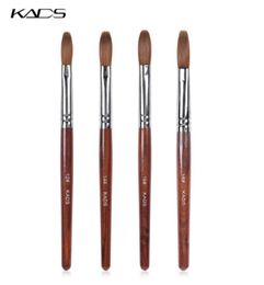 Nail Brushes Acrylic Art Brush 100 Kolinsky Sable Pen Red Wood Round Flat For Gel Builder Tool3960448