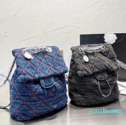 Denim backpack Designer shoulder bags Luxury womens handbag Crossbody bag Tote wallet Embroidery Shopping bag 2 Colour