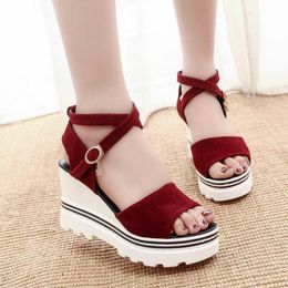 Sandals High Heels Women Sandals Casual Woman Shoes Platform Wedges Sandals Peep Toe Ladies Shoes 2023 AA230403