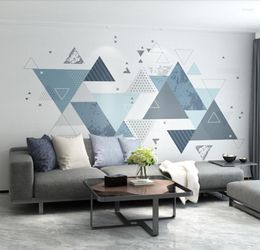 Wallpapers Bacal Custom Nordic Children's Room Background Decoration Painting Modern Minimalist Geometric Pattern 3d Wallpaper Living