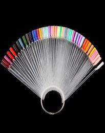 50pcs Nail Polish Colour Gel Display Chart False Nails Tips Showing Shelf Clear White Nail Varnish Colours Showing Chart DIY Tools H6786811