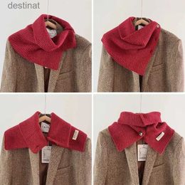 Scarves Warm Winter Knitted Neck Scarf for Women New Design Solid Woolen Yarn Magic Ring Snood Scarves Cashmere Bufanda Muffler CollarL231104