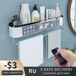 Bathroom Shelves Mounted Organiser Shelf Shampoo Cosmetic Storage Rack Bath kitchen Towel Holder Household Items Accessories 230404