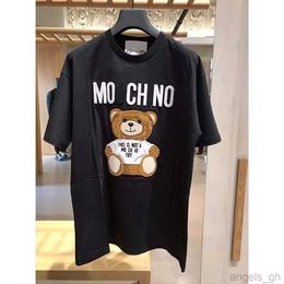 Moschino T-Shirts Designer Summer Italian Luxury Brands Men and Women Round Neck Short Sleeves Fashion Printed Loose Fit Cotton Outdoor Leisure 21 CFUE